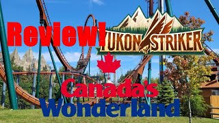 Yukon Striker Review Canadas Wonderland HUGE BampM Dive Coaster [upl. by Enerak]