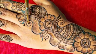 Back Hand Mehndi Design ll Shaded Mehndi Design ll Simple Mehndi Design [upl. by Ortensia58]