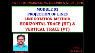 HTVTHORIZONTAL TRACE amp VERTICAL TRACELINE ROTATION METHOD PROJECTION OF LINES [upl. by Carlotta662]