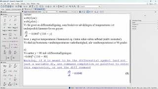 Væksthastighed ud fra differentialligning i Maple  eksempel [upl. by Mellisent]