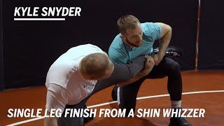 Single Leg Finish from a Shin Whizzer Wrestling Moves with Kyle Snyder  RUDIS [upl. by Ondrea]