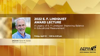 2023 E F Lindquist Award Lecture [upl. by Stephens580]