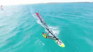 Beautiful Bonaire Windsurfing  drone footage [upl. by Atinauq296]