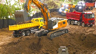 Best of RC Construction Site Excavators and Dump Trucks at work Dozer Diggers Loaders Wheel Loader [upl. by Araas]