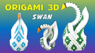 Diy Cisne con rombos de Origami 3D [upl. by Kola]