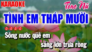 Karaoke Tình Em Tháp Mười Tone Nữ  Nhạc Sống 2024  Karaoke Thanh Duy [upl. by Ivanna367]