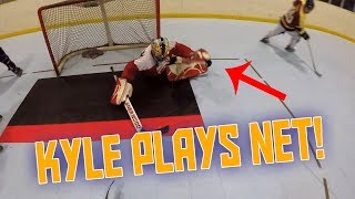 GoPro Roller Hockey  KYLE PLAYS GOALIE HD [upl. by Cormier]