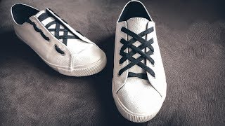 5 Creative ideas to lace shoes  zigzag shoes lace styles  how to lace shoes  tie shoelaces [upl. by Orag957]