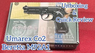 Umarex Beretta m92a1 unboxing and quick review  Beretta M92A1 co2  Beretta M92A1 Reviews [upl. by Yardna614]