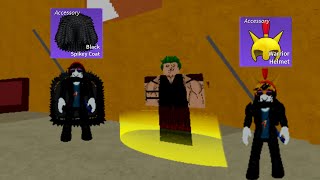 Getting a Black spiky coat amp Warrior helmet Roblox Bloxfruit [upl. by Ayat]