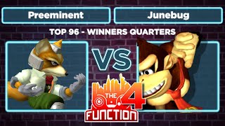 The Function 4 Preeminent vs Junebug  Winners Quarters SSBM [upl. by Ahders]