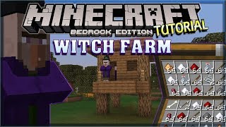 Witch Farm Tutorial Minecraft Bedrock [upl. by Olsson]