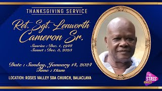 Thanksgiving Service for the Life of Ret Sgt Lenworth Cameron Sr [upl. by Craggie]