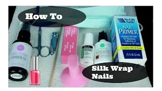 Silk Wrap Nails Semi Tutorial on Natural Nails [upl. by Mcnair]