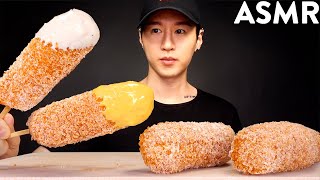 ASMR CHEESY CORN DOGS  ALFREDO SAUCE MUKBANG No Talking EATING SOUNDS  Zach Choi ASMR [upl. by Mosi]