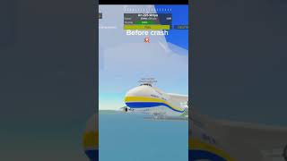 An 225 Mriya Plane crash 💥 roblox [upl. by Hatfield463]