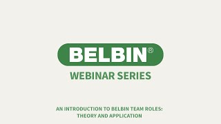 Webinar An Introduction to Belbin Team Roles Theory and Application [upl. by Nwahsed297]