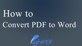 How to Convert PDF to Word Document Free amp No Watermark [upl. by Lanor]