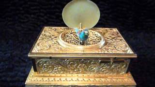 Antique Flajoulot singing bird box music box automaton [upl. by Akeme]