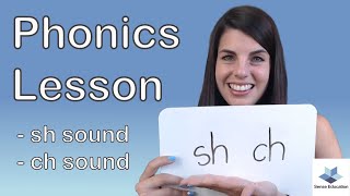 The SH sound  The CH sound  Phonics Lesson  Teaching Digraphs  Sense Education [upl. by Sasnett]