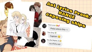 Hange Exposing Ship  Bottom Lyrics Prank [upl. by Audley840]