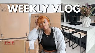 WEEKLY VLOG FINALLY DECORATING MY APARTMENT  FEELING EMOTIONAL  TRYING INDIAN FOOD [upl. by Atirb702]