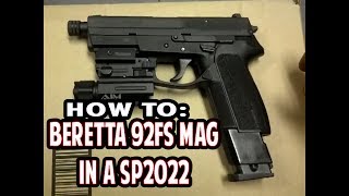 Sig 2022  201 Pistol using a modified 20 round Beretta 92 9mm magazine [upl. by Thgiwed]