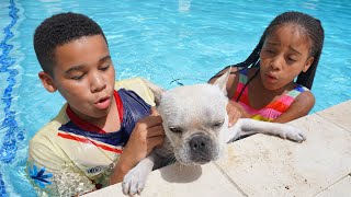 Dog ALMOST DROWNS Kids SAVE HIS LIFE  FamousTubeFamily [upl. by Aitnecserc]