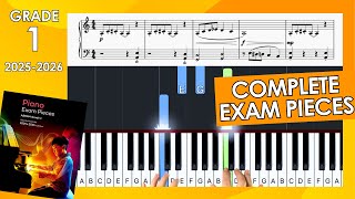 COMPLETE Grade 1 Piano ABRSM 20252026 Syllabus Exam Pieces With Sheet Music [upl. by Raffaello]