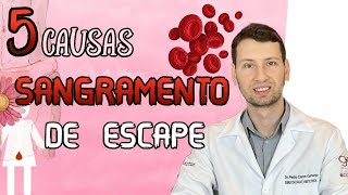 5 CAUSAS SANGRAMENTO DE ESCAPE como parar e duração [upl. by Caren]