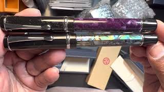 Conklin duragraph fountain pen Visconti ink Twsbi smoke rose gold pen 1623 [upl. by Esoj667]