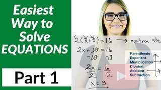 Solving Equations for Beginners  Part 1  One Step Equations Two Step Equations [upl. by Oberstone204]