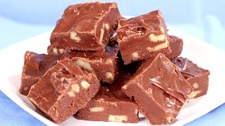 Chocolate Walnut Fudge Recipe  Amy Lynns Kitchen [upl. by Yllitnahc]