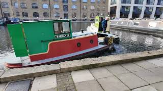 Bantam IV and Bantam I leaving the London Canal Museum [upl. by Palgrave]