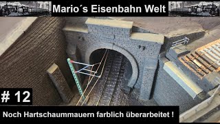 12 Noch Hartschaummauern farblich überarbeitet  H0 Anlage  Mario´s Eisenbahn Welt [upl. by Eladnwahs824]