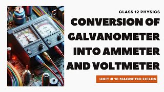 Conversion of Galvanometer into Ammeter amp Voltmeter Unit 18 Magnetic Fields [upl. by Aiak]