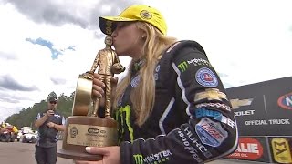 Brittany Force wins first Top Fuel race in Gainesville NHRA [upl. by Annoerb42]