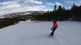 Snowboarding Peak 8 blue and green runs in Breckenridge Co [upl. by Casilda61]