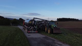 SMR Agrarservice Gärreste ausbringen auf Ackergras John deere Kumm Bomech [upl. by Migeon]