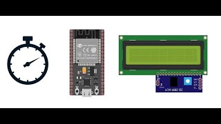 Making a chronometer with ESP32 board and LCD I2C 1602 display [upl. by Lapides]