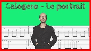 Calogero  Le Portrait  Tablature guitare [upl. by Nylra]