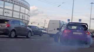 Crazy Russian Street Drifting in Traffic Compilation 2021  Phonk Music [upl. by Eicart828]