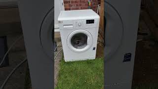 Beko WM74135 washing machine  Unbalanced service mode spin with no shocks [upl. by Launcelot304]