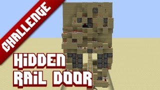 Minecraft Challenge Hidden Rail Door [upl. by Tom]