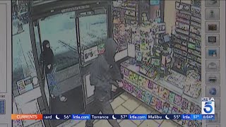 Deputy walks in on attempted robbery at California 7Eleven [upl. by Stoneham]