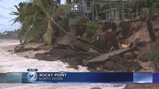 Erosion takes out more homes on Oahus North Shore [upl. by Inatsed]