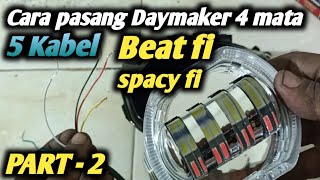 cara pasang lampu daymaker 4 mata 5 kabel part 2 [upl. by Naffets]