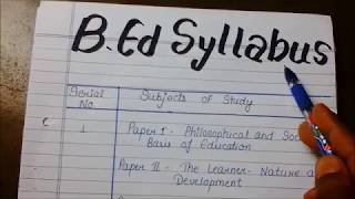 Bed Full Syllabus  Complete Bed Syllabus [upl. by Aynot]