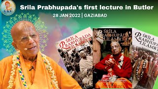 Srila Prabhupada’s first lecture at Buttler America  28 Jan 2022  Ghaziabad  Gopāl Kṛṣṇa Goswāmī [upl. by Adnir297]