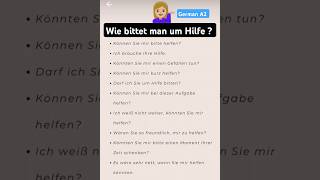 German Wie bittet man um Hilfe• Können Sie mir bitte helfen• Ich brauche Ihre Hilfeshortsdeutsch [upl. by Anail49]